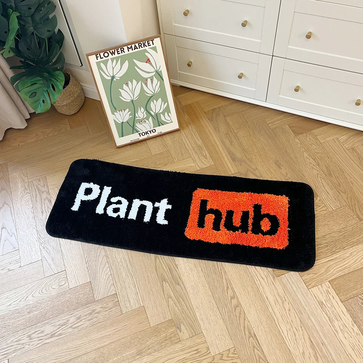 Tufted Mat Plant Hub Rugs Funny Quirky Room Decor