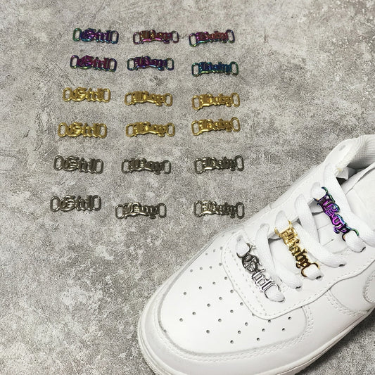 Kighka DIY Letter Shoelaces Buckle Decorations Sneaker Kits