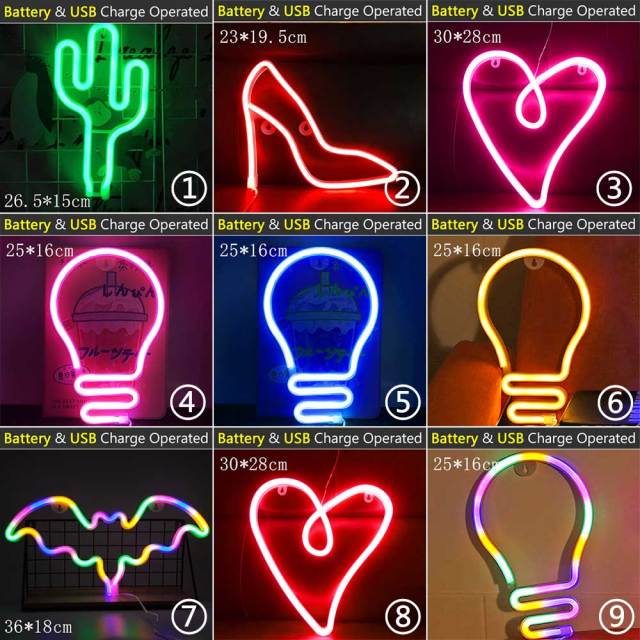 Kighka Wall Art Sign Night Lamp LED Neon Light
